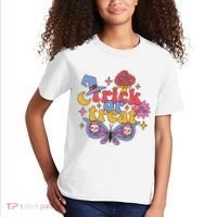 Cute Trick Or Treat Moon Night Butterfly Halloween Kids T-Shirt thumb 2