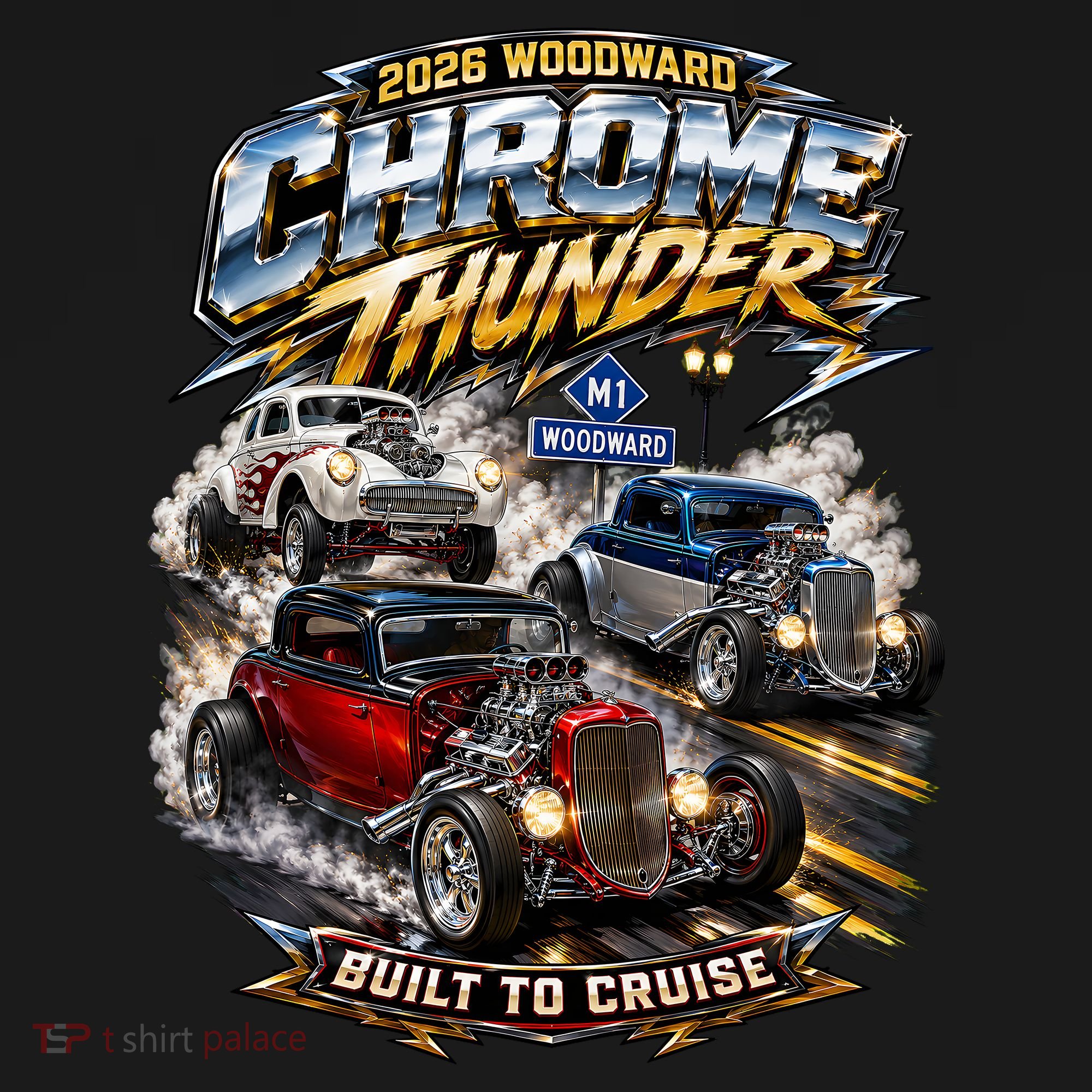 Chrome Thunder On Woodward Built To Cruise 2026 Backpack