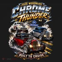 Chrome Thunder On Woodward Built To Cruise 2026 Tote Bag thumb 4