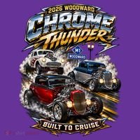 Chrome Thunder On Woodward Built To Cruise 2026 Kids Hoodie thumb 2
