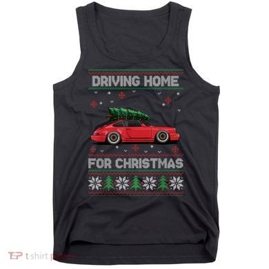 Christmas Tree Oldtimer Car Xmas Ugly Sweater Pullover Look Tank Top
