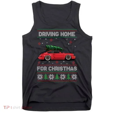 Christmas Tree Oldtimer Car Xmas Ugly Sweater Pullover Look Tank Top