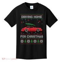 Christmas Tree Oldtimer Car Xmas Ugly Sweater Pullover Look Kids T-Shirt thumb 0