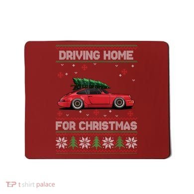 Christmas Tree Oldtimer Car Xmas Ugly Sweater Pullover Look Mousepad
