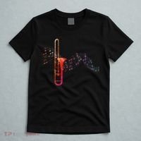 Colorful Trombone On Music Sheet For Trombonist T-Shirt thumb 5