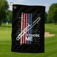 Cool Trombone Outfit For A Player Made Of Brass Trombone Golf Towel thumb 1
