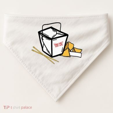 Chinese Take Out Fortune Cookie Asian Inspired USA-Made Doggie Bandana