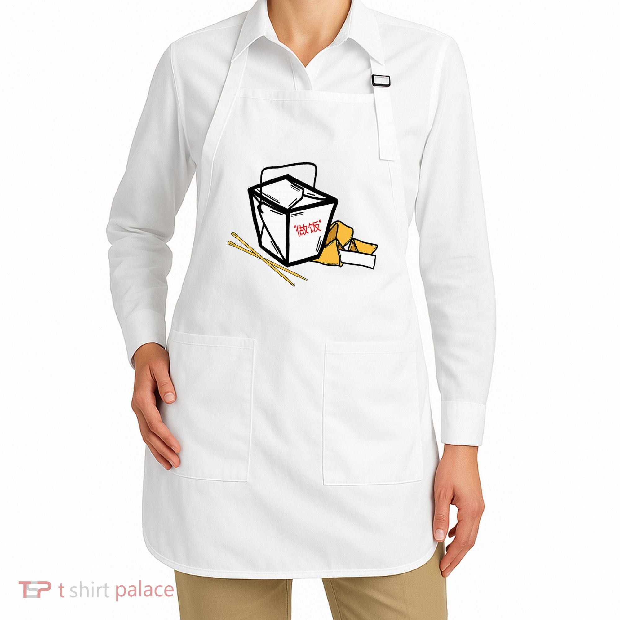 Chinese Take Out Fortune Cookie Asian Inspired Apron
