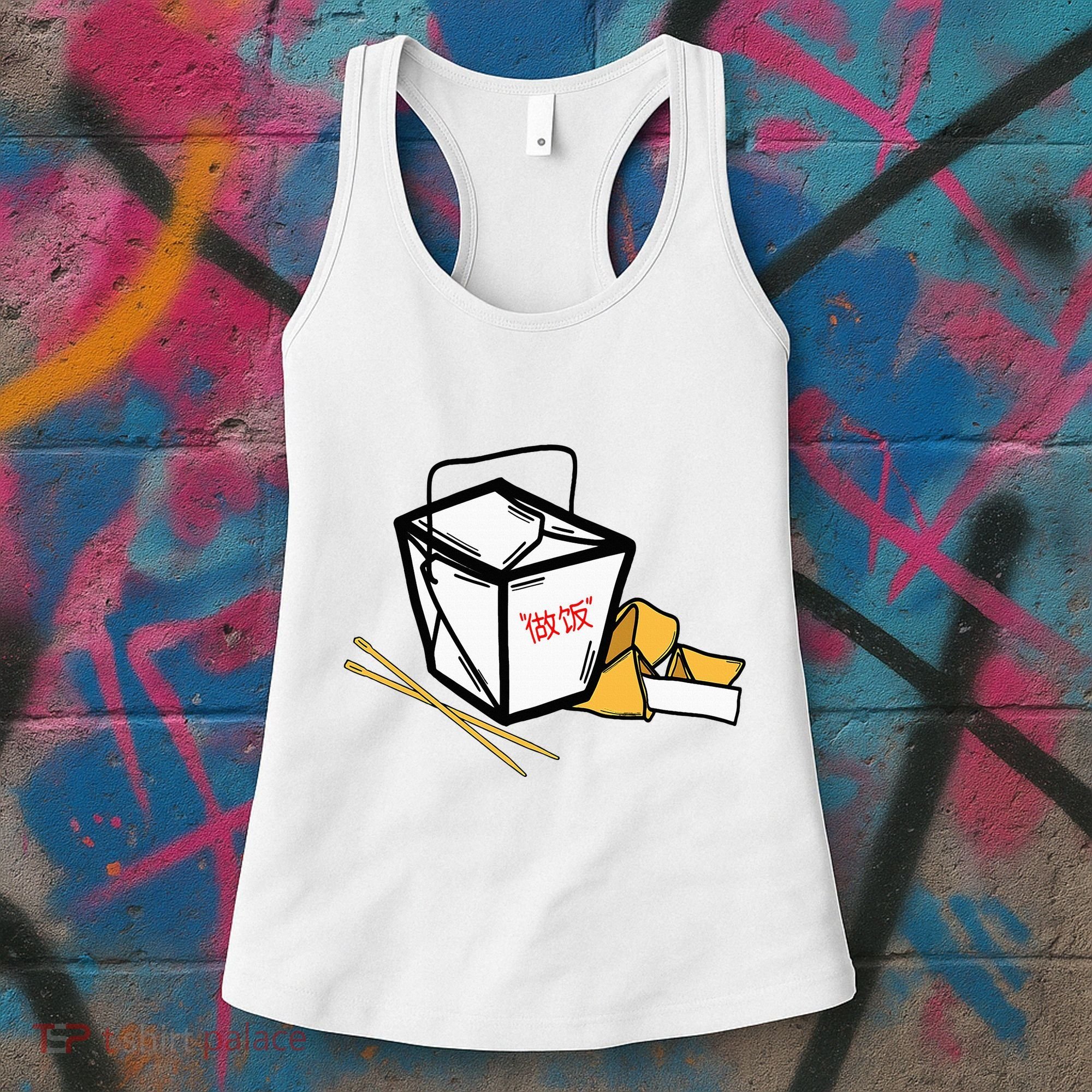 Chinese Take Out Fortune Cookie Asian Inspired Women's Tank Top