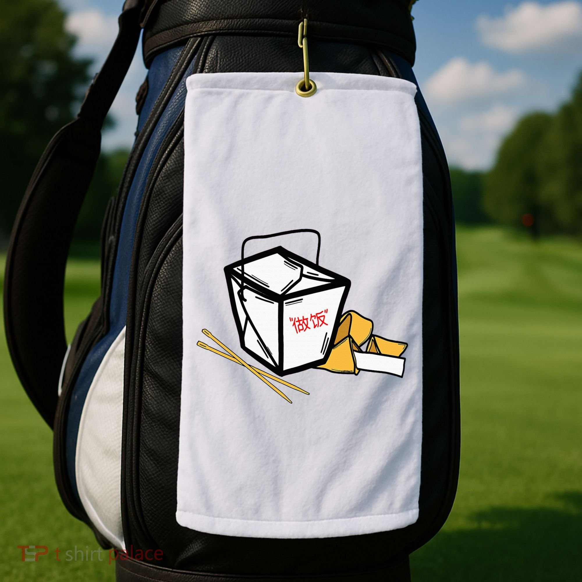 Chinese Take Out Fortune Cookie Asian Inspired Golf Towel