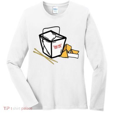 Chinese Take Out Fortune Cookie Asian Inspired Women's Long Sleeve Shirt