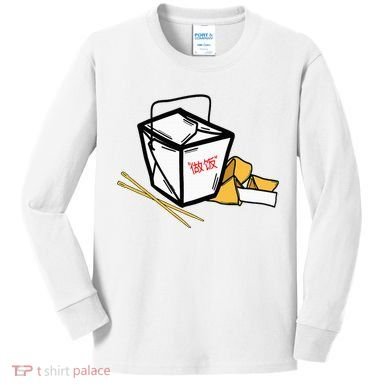 Chinese Take Out Fortune Cookie Asian Inspired Kids Long Sleeve Shirt