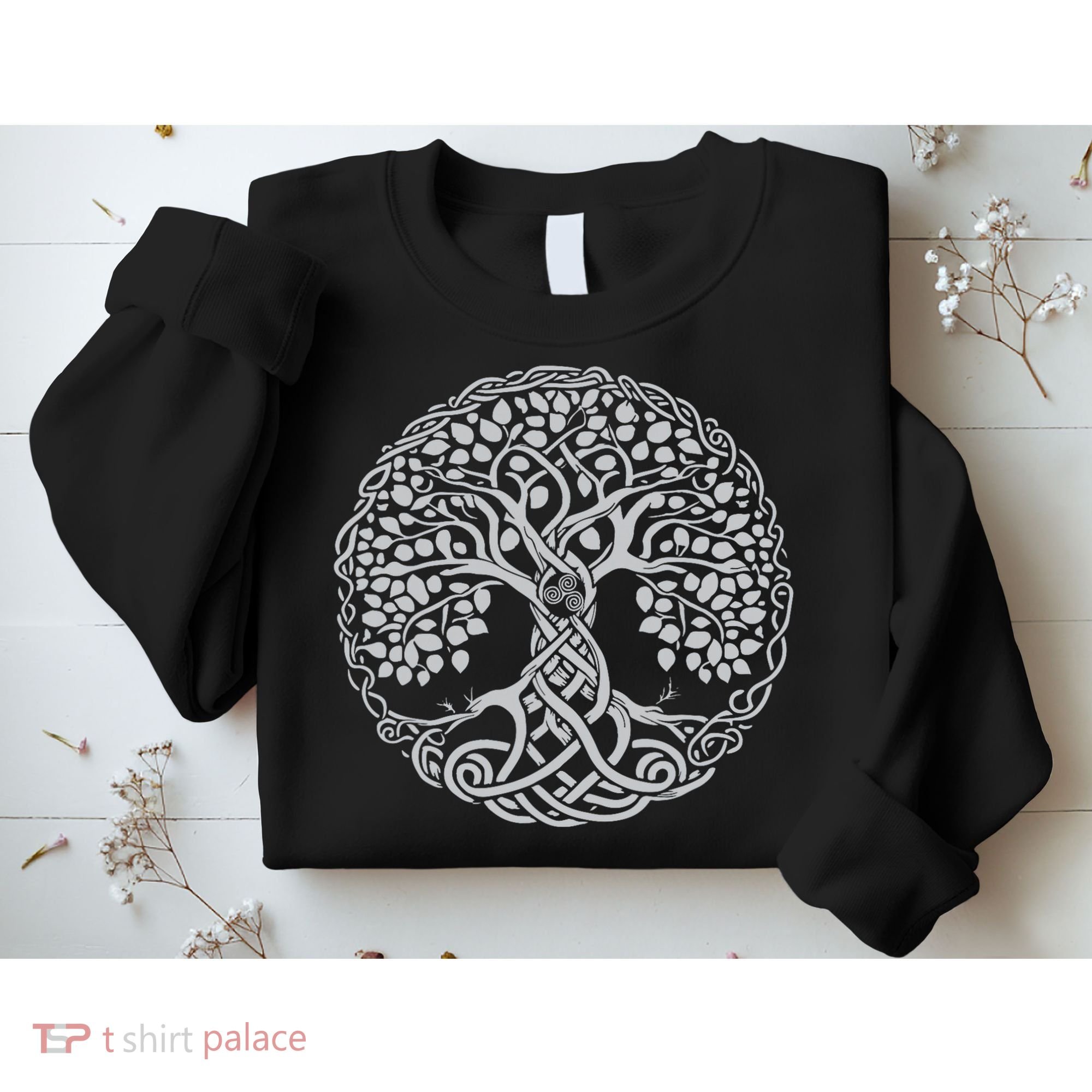 Celtic Tree Of Life Or Gaelic Knotwork Art Oak Sweatshirt