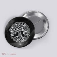 Celtic Tree Of Life Or Gaelic Knotwork Art Oak Button thumb 0