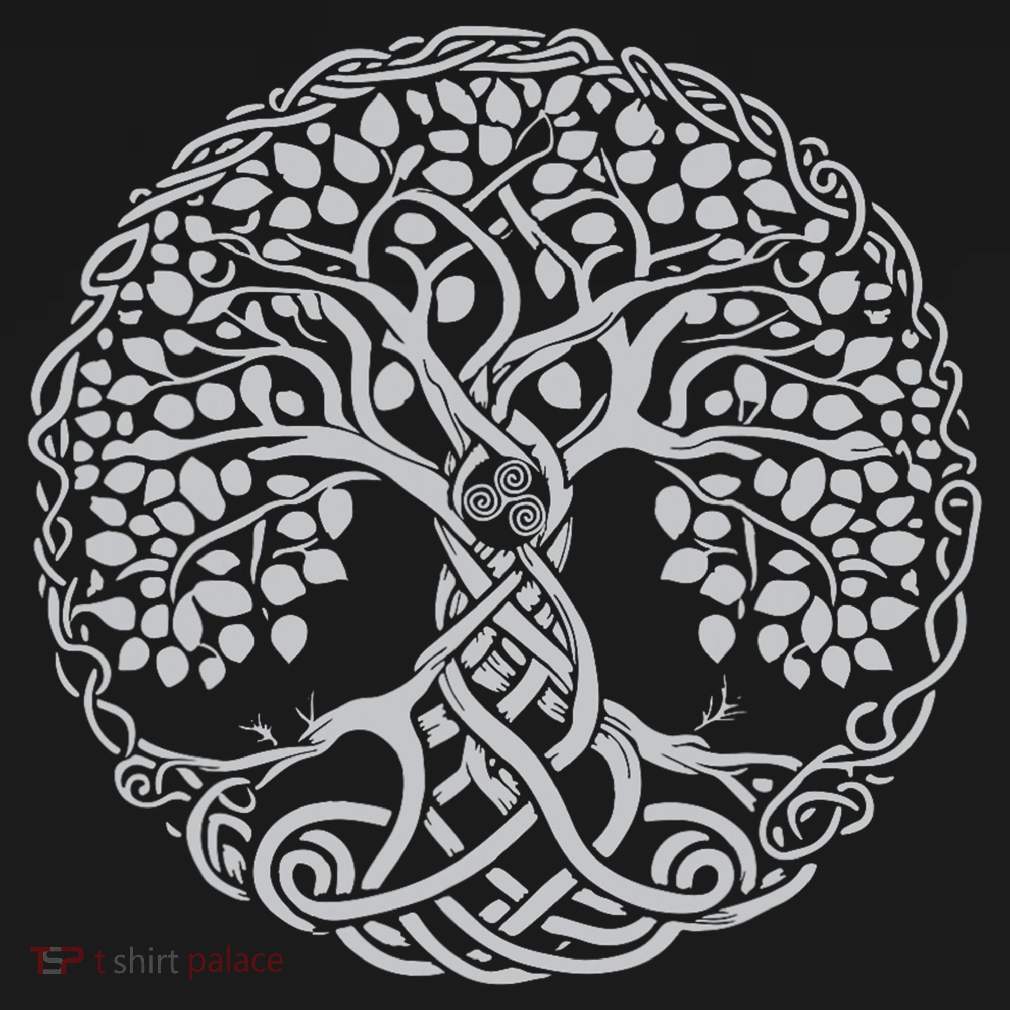 Celtic Tree Of Life Or Gaelic Knotwork Art Oak Button