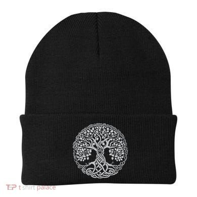 Celtic Tree Of Life Or Gaelic Knotwork Art Oak Beanie