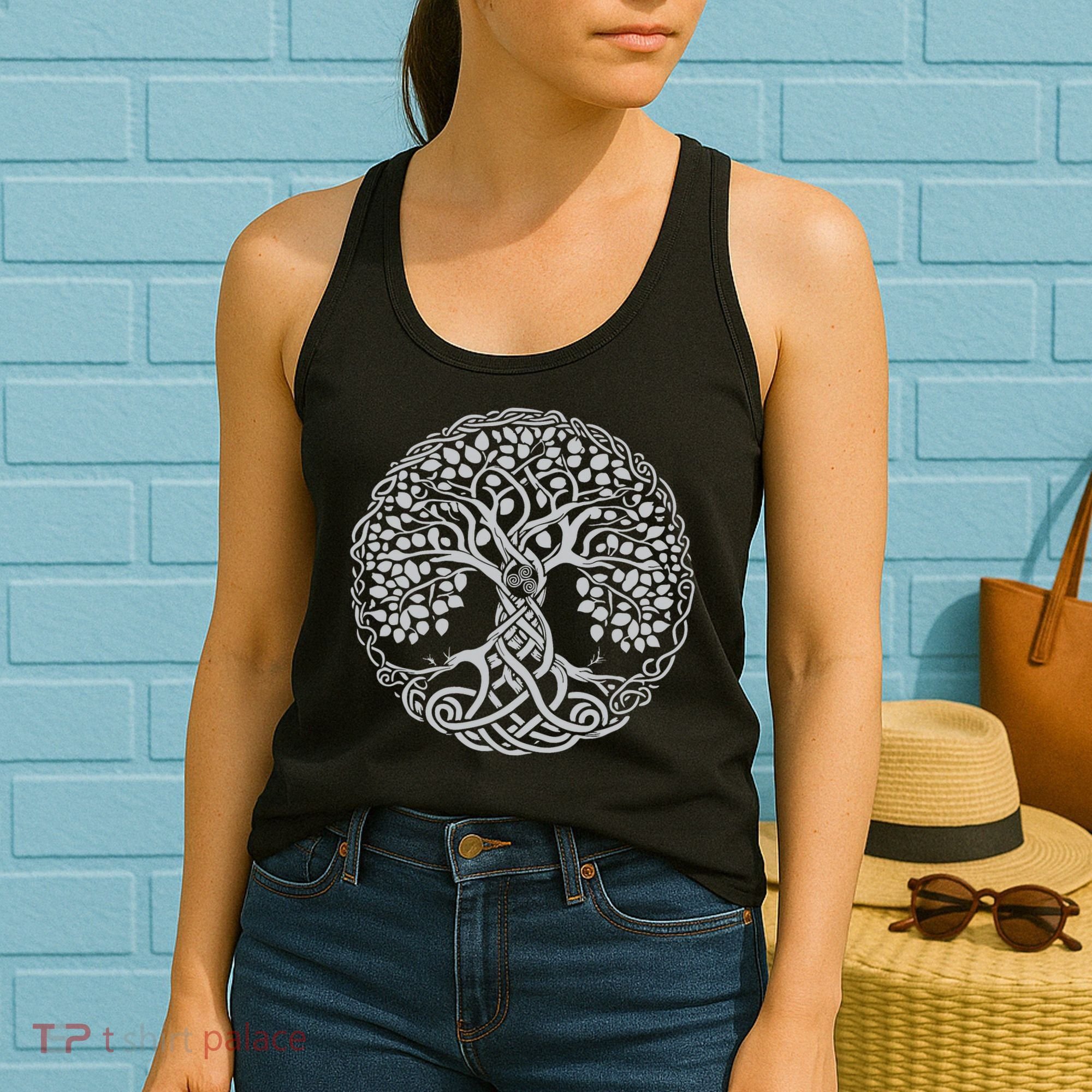 Celtic Tree Of Life Or Gaelic Knotwork Art Oak Women's Tank Top