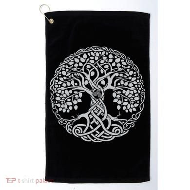 Celtic Tree Of Life Or Gaelic Knotwork Art Oak Golf Towel
