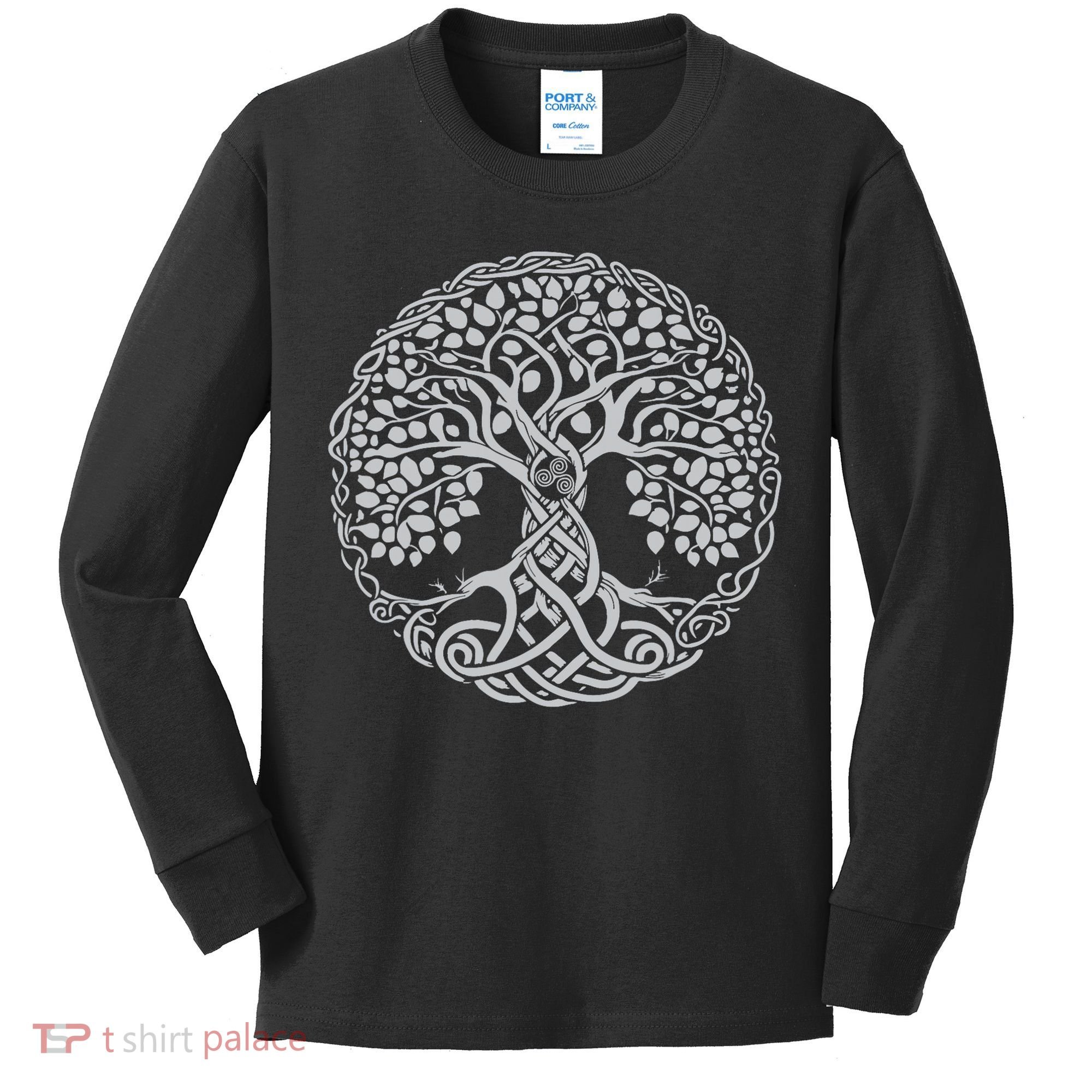 Celtic Tree Of Life Or Gaelic Knotwork Art Oak Kids Long Sleeve Shirt