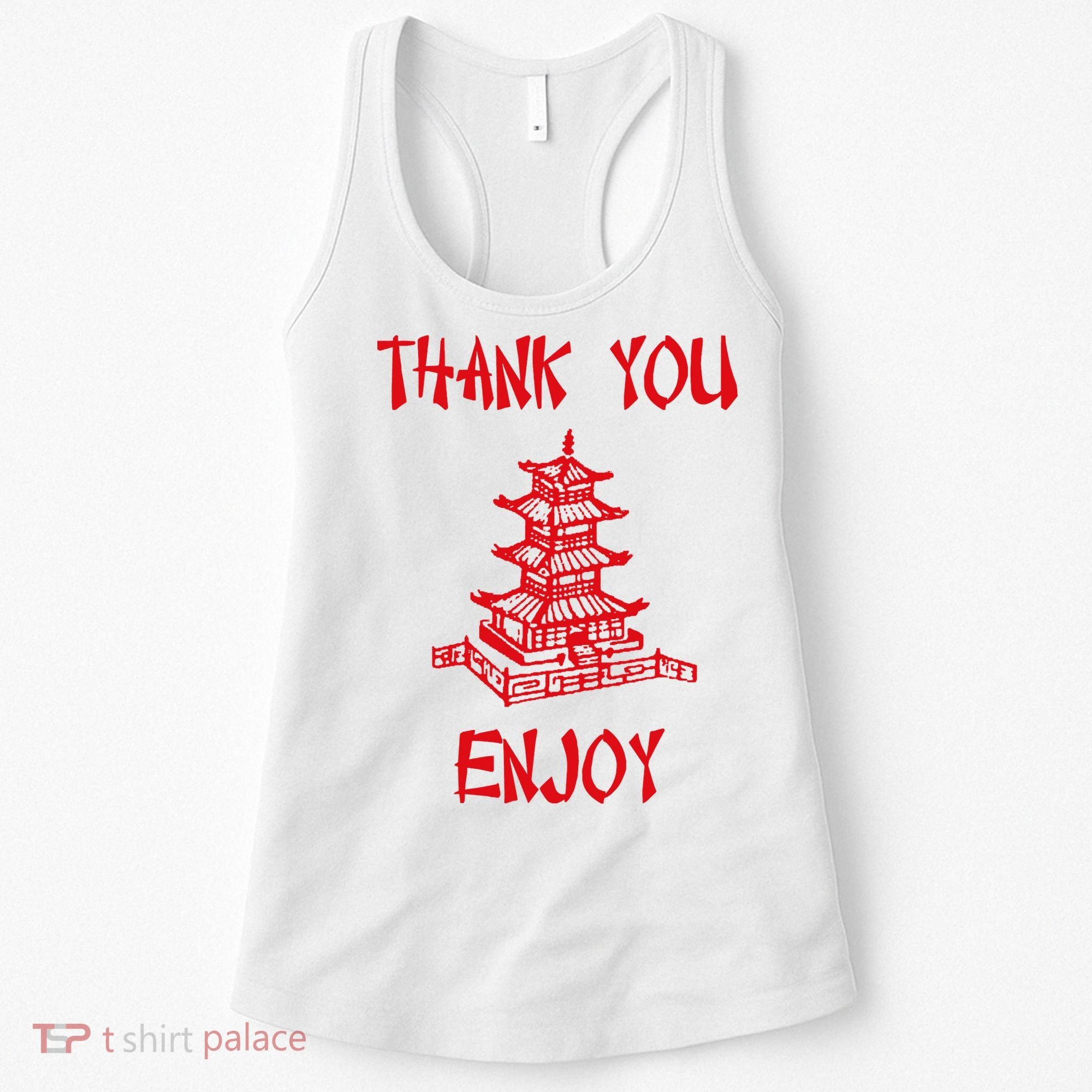 Chinese Take Out Thank You Enjoy Halloween 2020 Costume Women's Tank Top