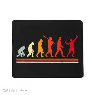 Cute Tennis Player Evolution Retro Vintage Color Mousepad