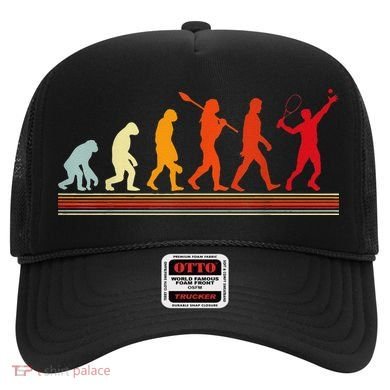 Cute Tennis Player Evolution Retro Vintage Color Hat