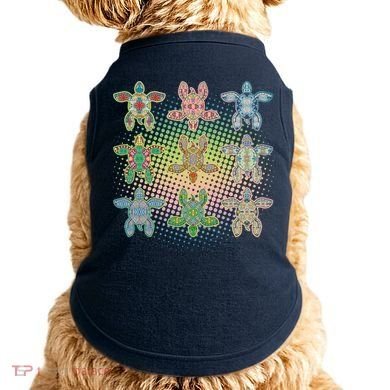 Colorful Tribal Pattern Sea Turtles Doggie Tank