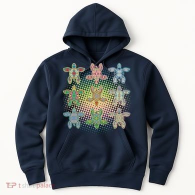 Colorful Tribal Pattern Sea Turtles Hoodie
