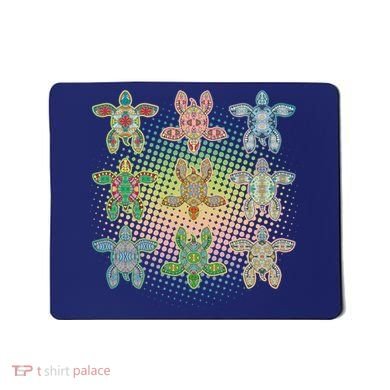Colorful Tribal Pattern Sea Turtles Mousepad