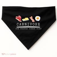 Carnivore The Proper Human Diet Beef Butter Bacon Eggs USA-Made Doggie Bandana thumb 0