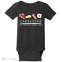 Carnivore The Proper Human Diet Beef Butter Bacon Eggs Baby Bodysuit thumb 0