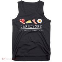 Carnivore The Proper Human Diet Beef Butter Bacon Eggs Tank Top thumb 0
