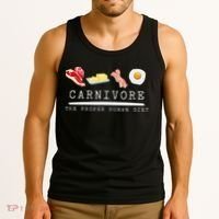 Carnivore The Proper Human Diet Beef Butter Bacon Eggs Tank Top thumb 3