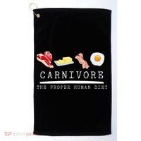 Carnivore The Proper Human Diet Beef Butter Bacon Eggs Golf Towel thumb 0