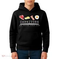 Carnivore The Proper Human Diet Beef Butter Bacon Eggs Kids Hoodie thumb 4