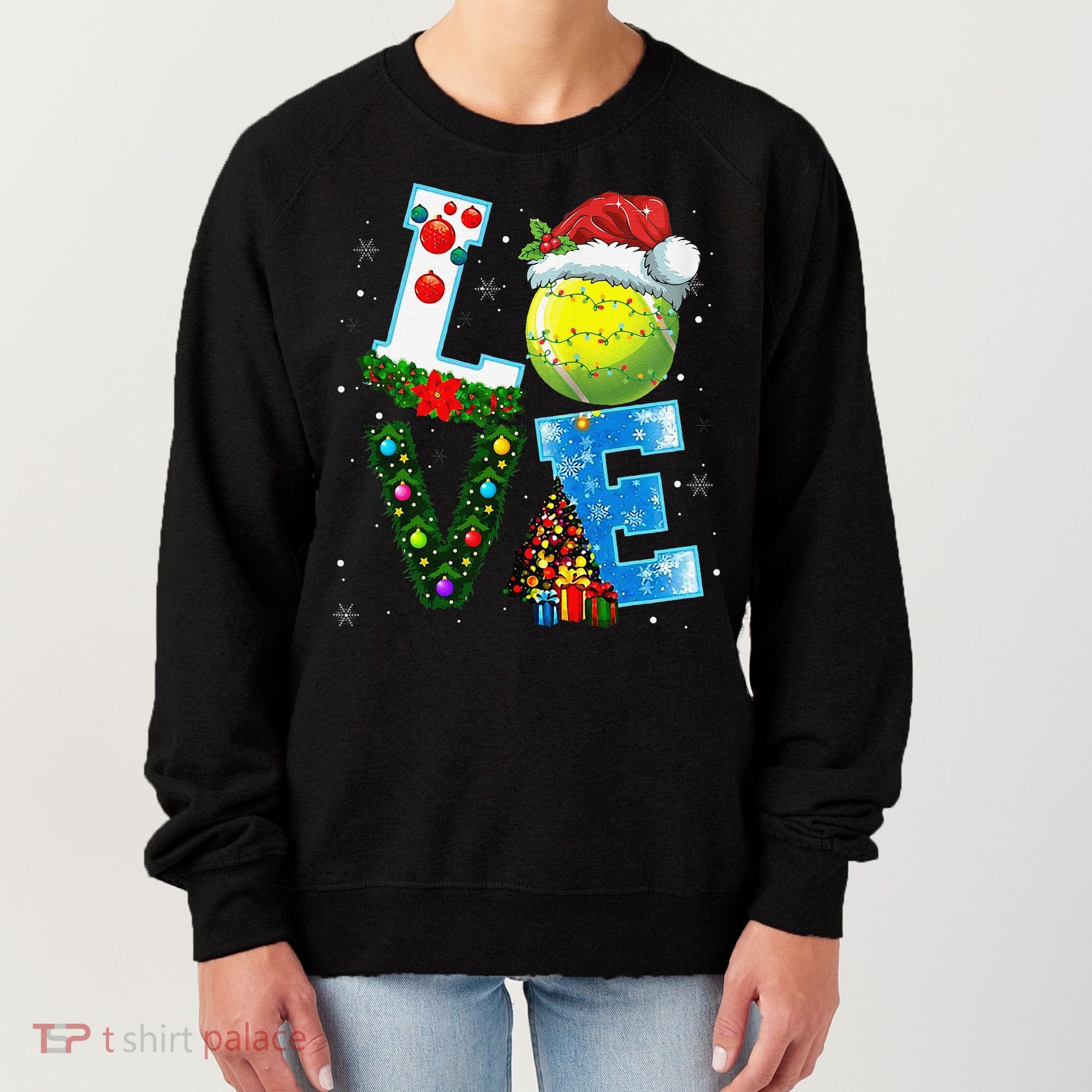 Christmas Tennis Players Lovers Xmas Women's Sweatshirt