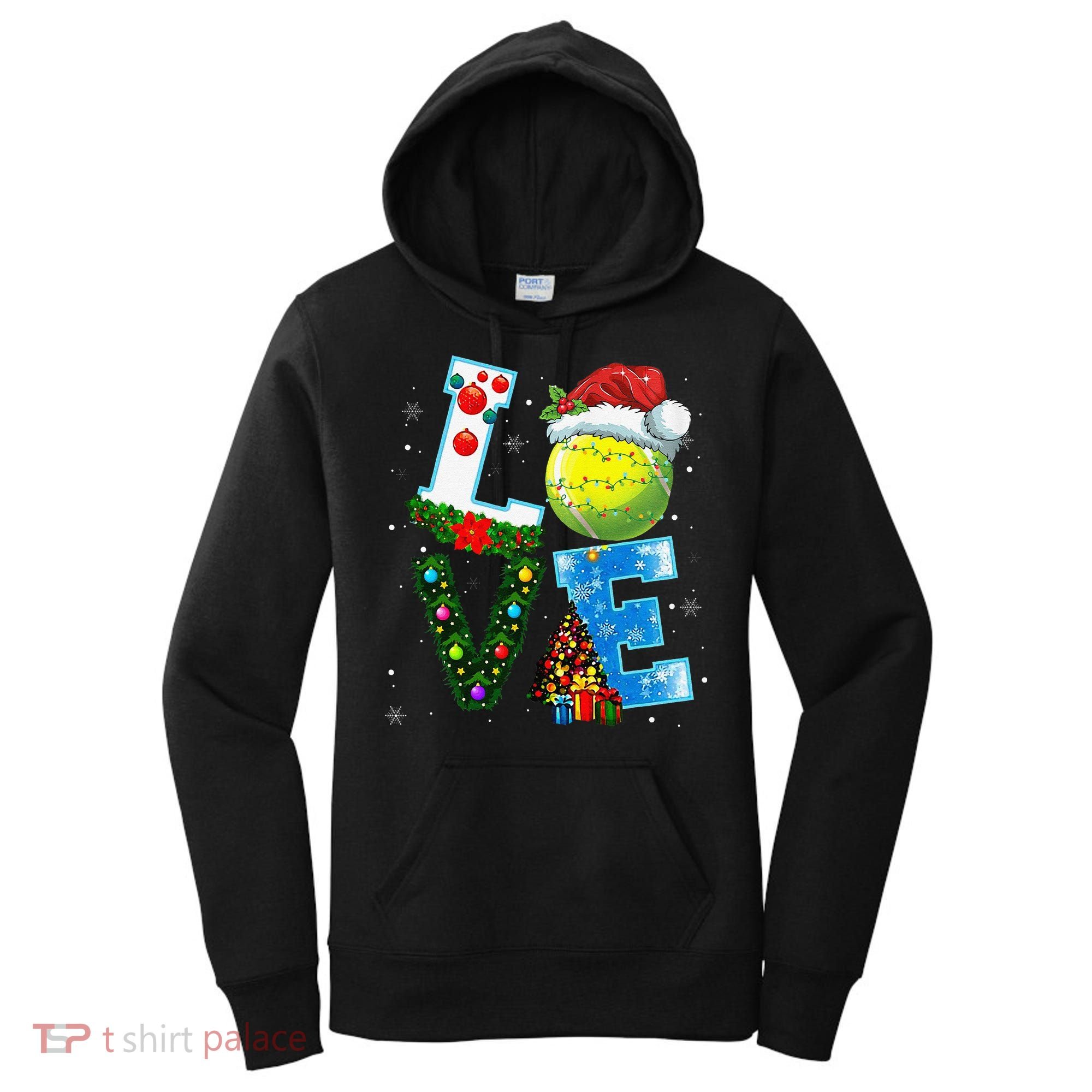 Christmas Tennis Players Lovers Xmas Women's Hoodie