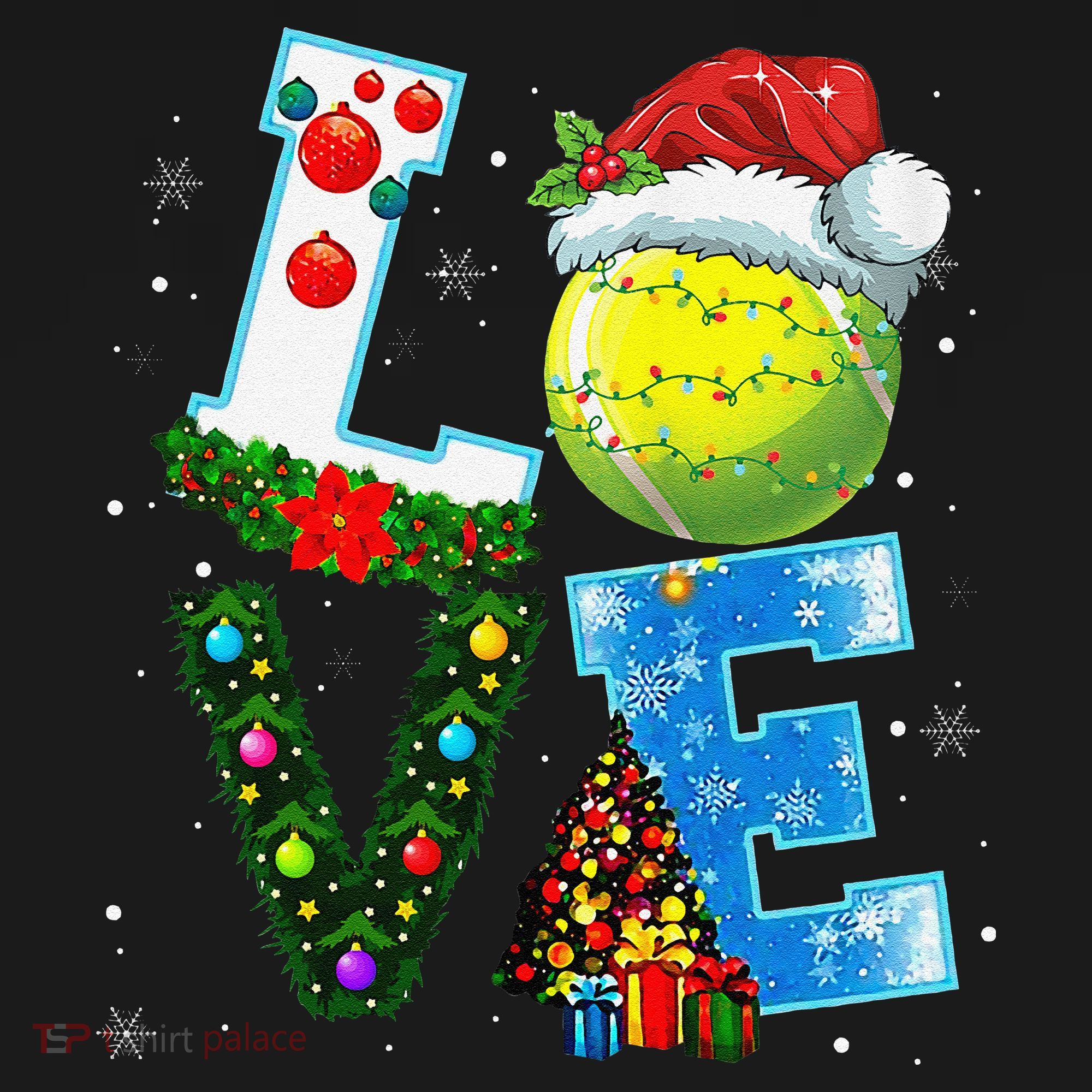 Christmas Tennis Players Lovers Xmas Women's Hoodie