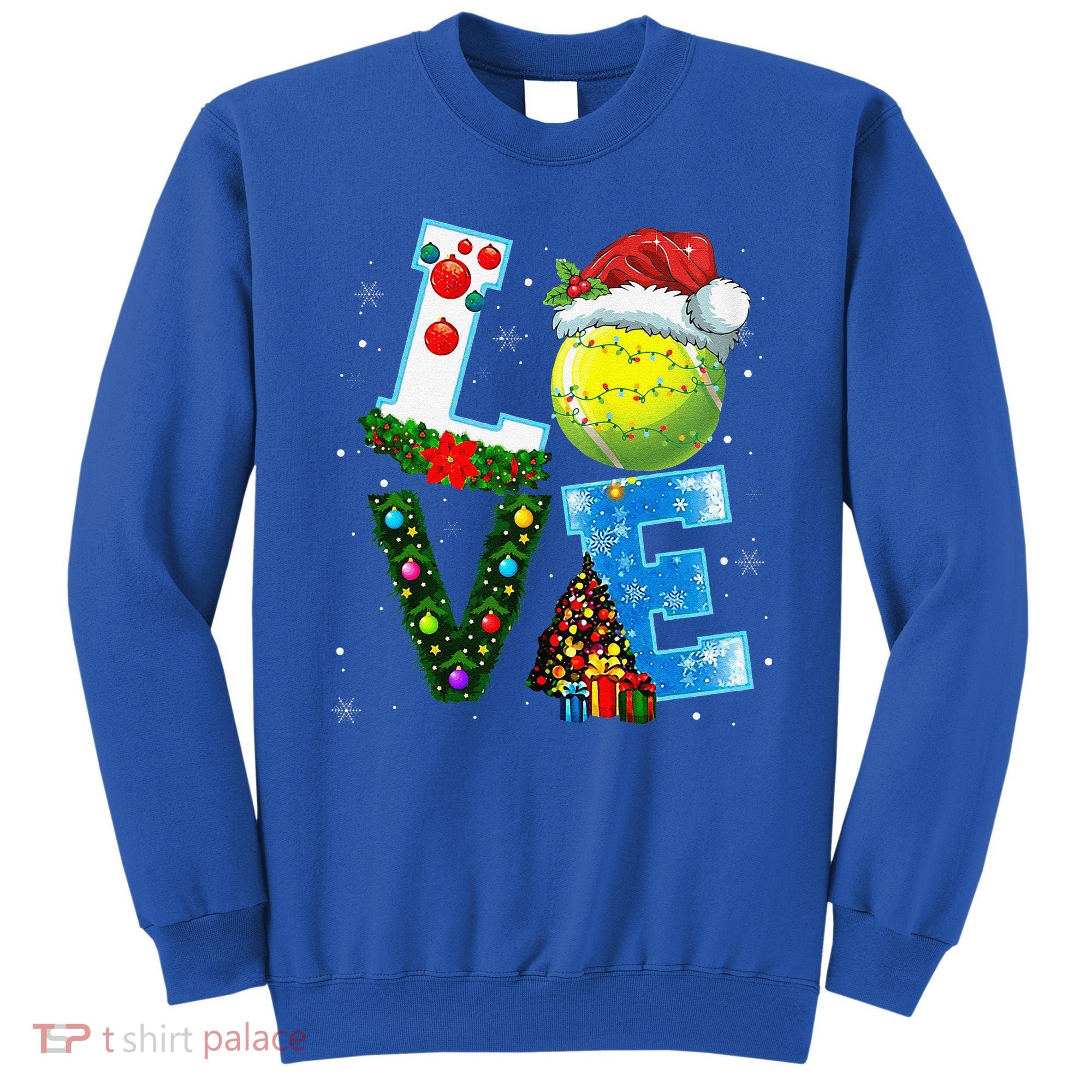 Christmas Tennis Players Lovers Xmas Sweatshirt