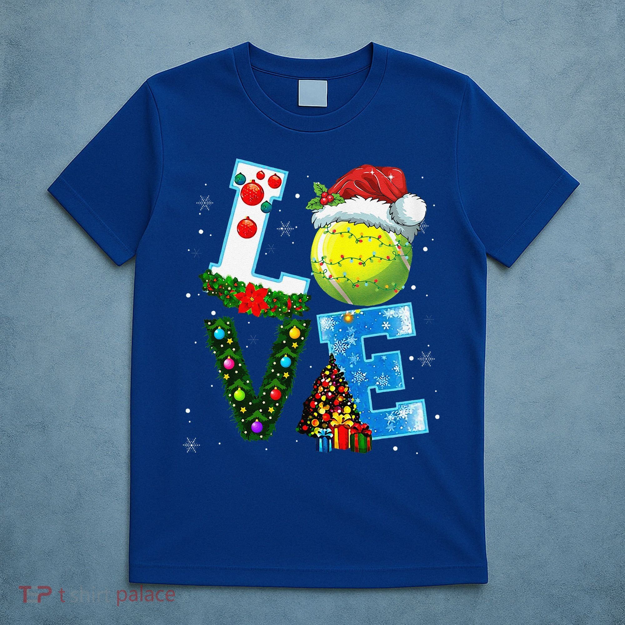 Christmas Tennis Players Lovers Xmas T-Shirt