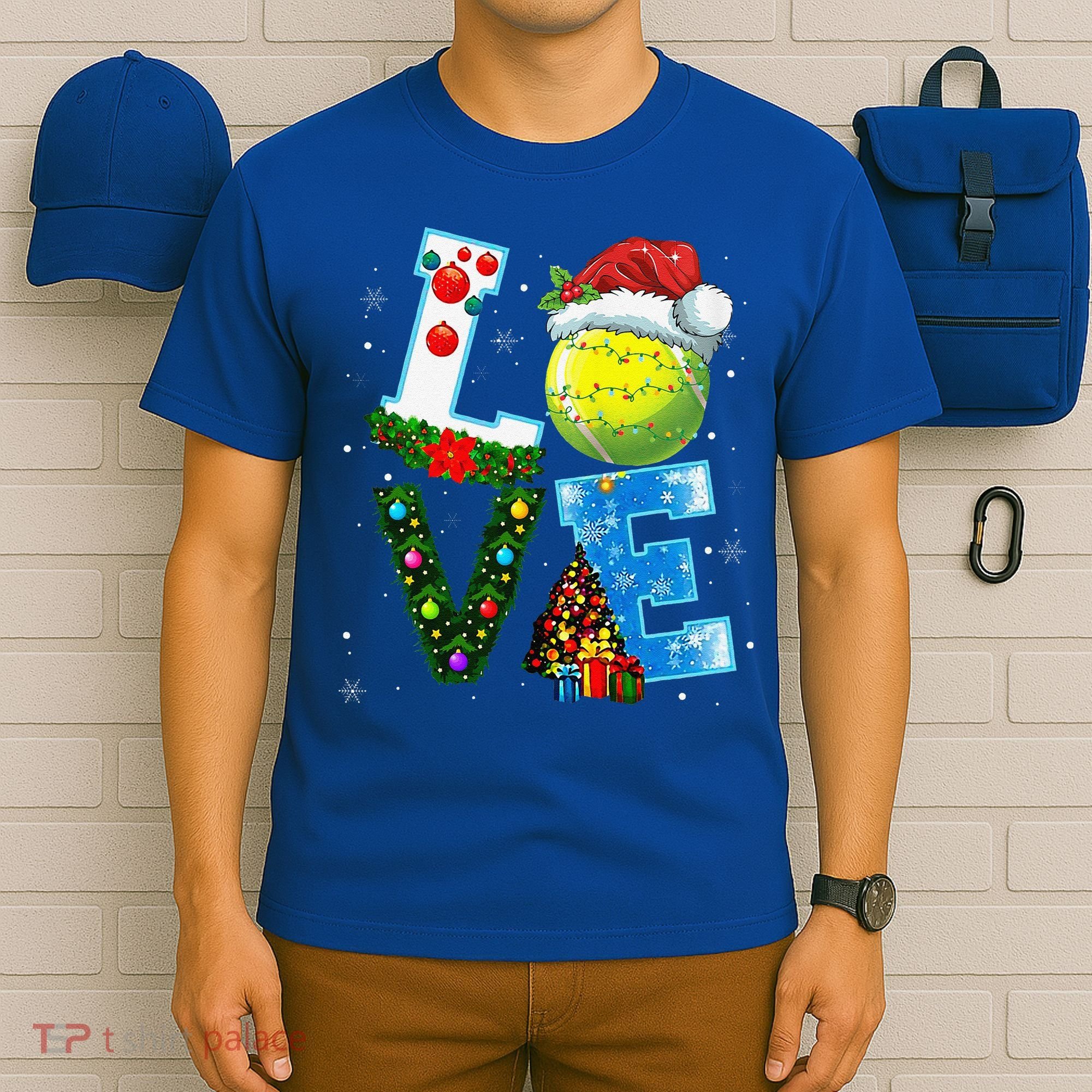Christmas Tennis Players Lovers Xmas T-Shirt