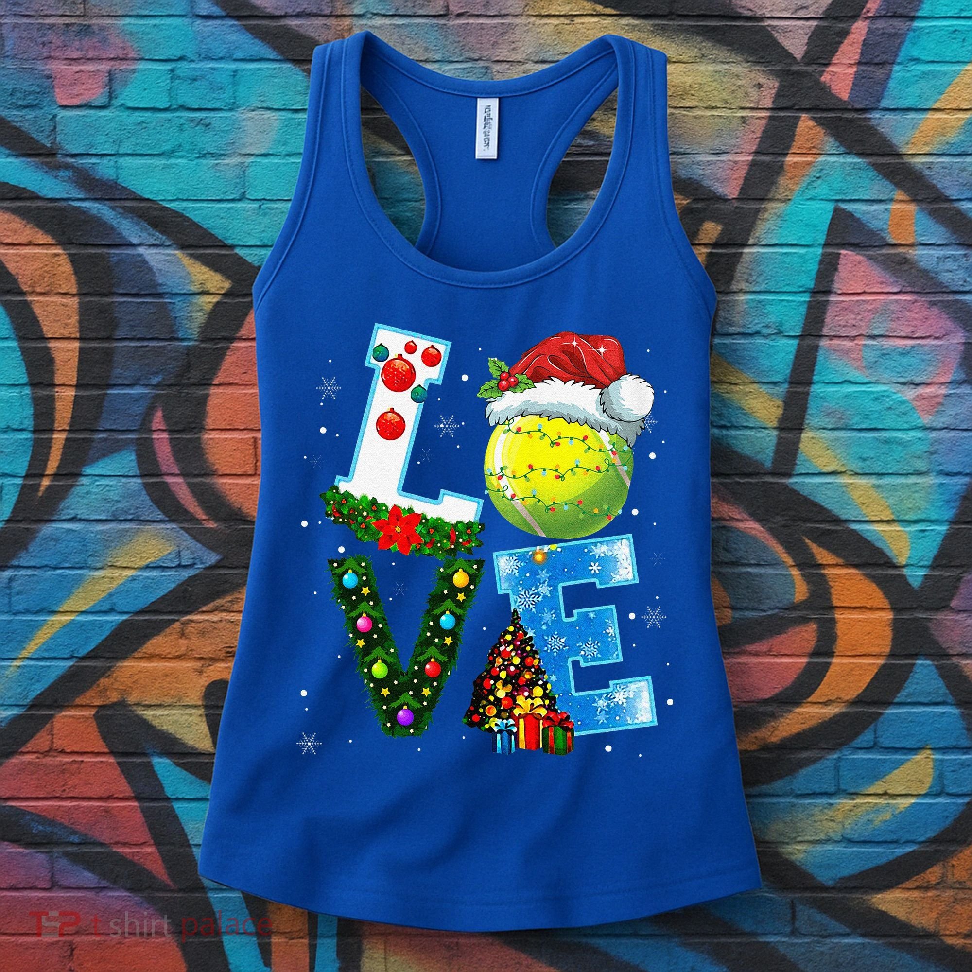 Christmas Tennis Players Lovers Xmas Women's Tank Top