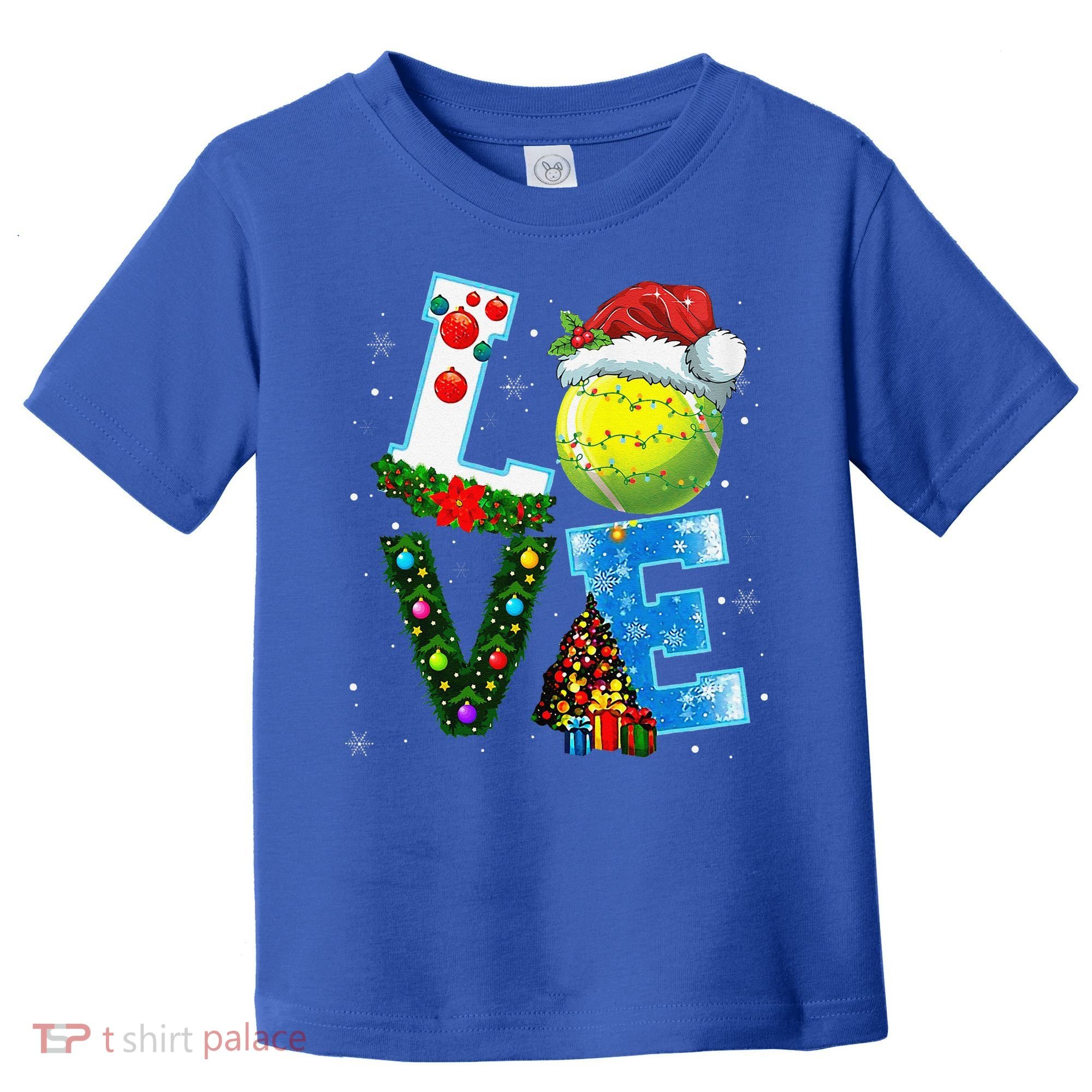 Christmas Tennis Players Lovers Xmas Toddler T-Shirt