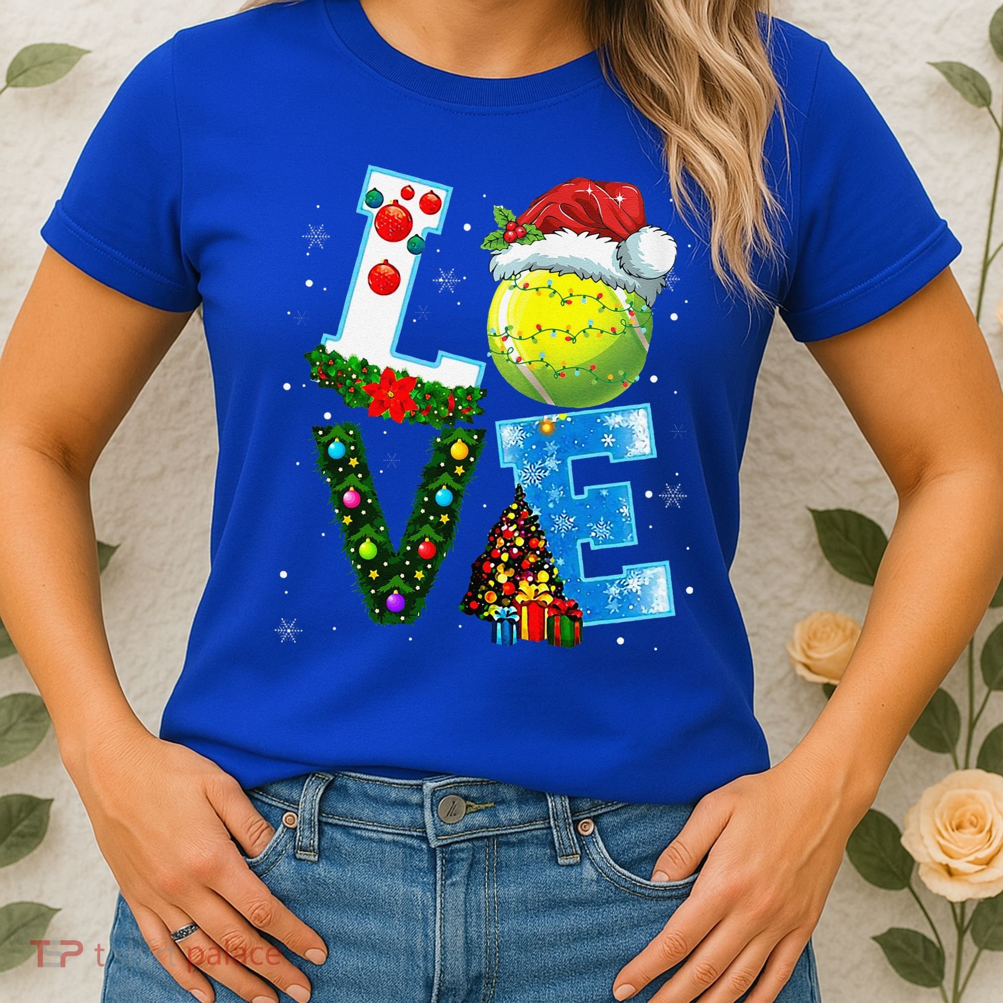 Christmas Tennis Players Lovers Xmas Women's T-Shirt