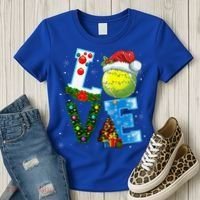 Christmas Tennis Players Lovers Xmas Women's T-Shirt thumb 3