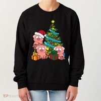 Christmas Tree Pig Lover Farm Animals Swine Pig Women's Sweatshirt thumb 0