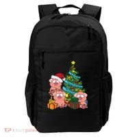 Christmas Tree Pig Lover Farm Animals Swine Pig Backpack thumb 0