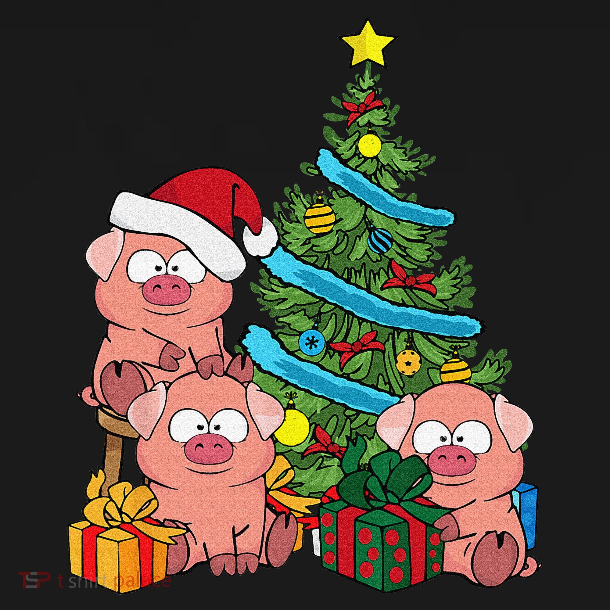 Christmas Tree Pig Lover Farm Animals Swine Pig Backpack