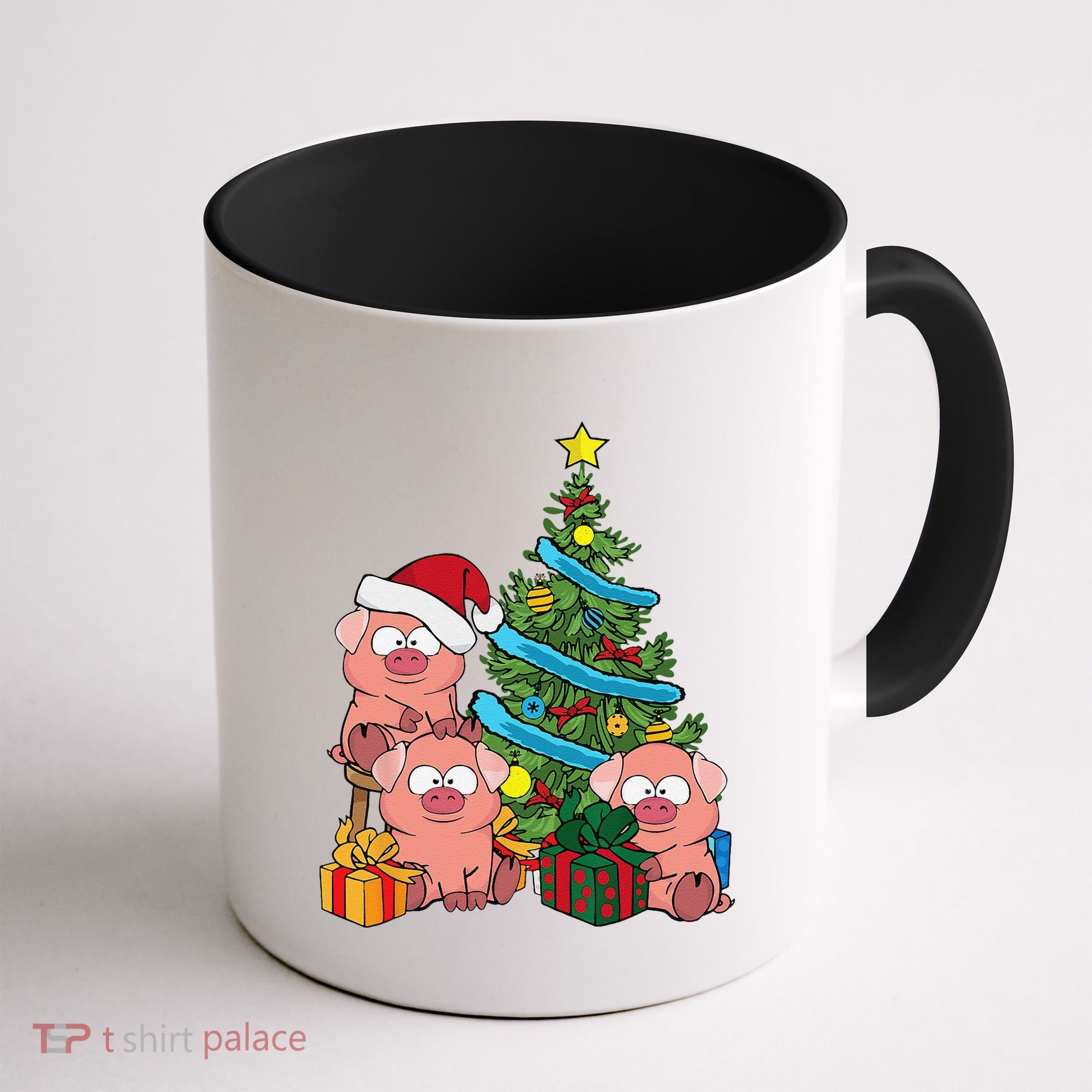 Christmas Tree Pig Lover Farm Animals Swine Pig Coffee Mug