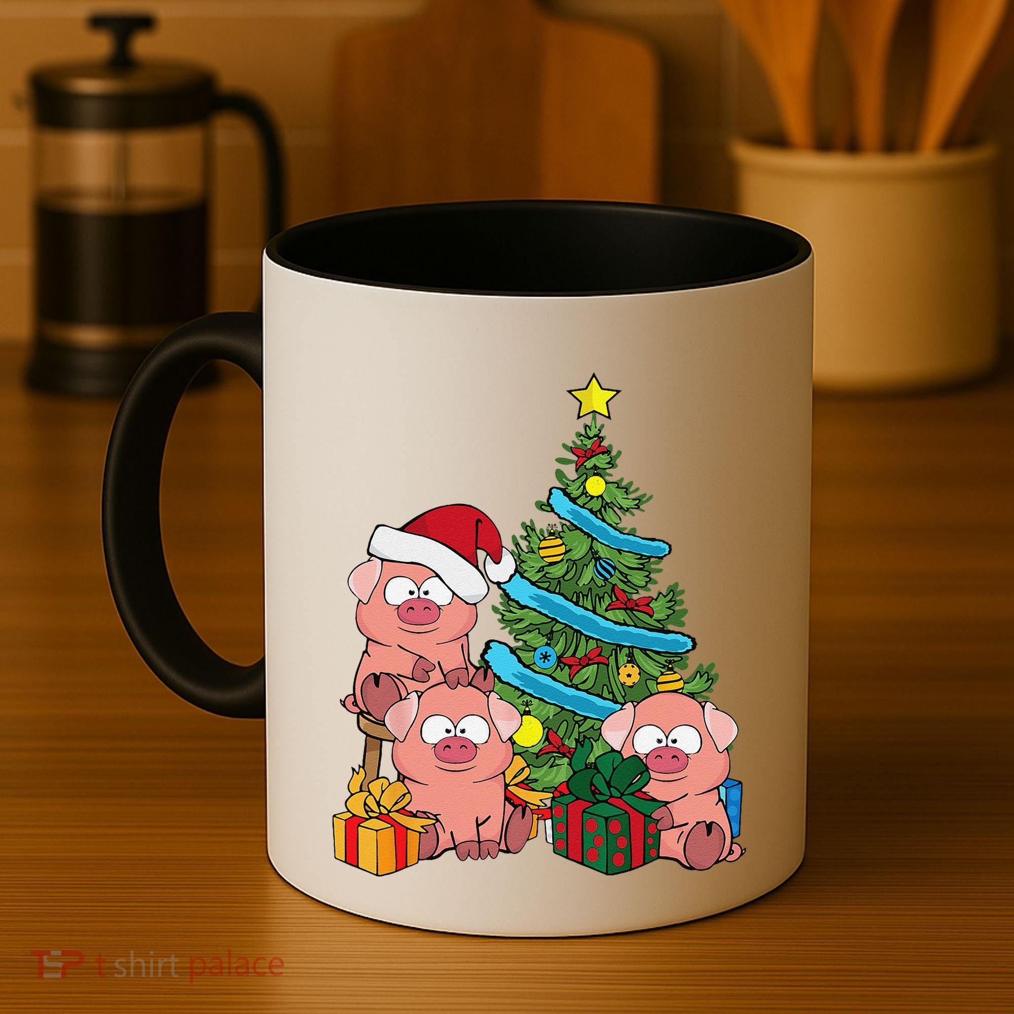 Christmas Tree Pig Lover Farm Animals Swine Pig Coffee Mug